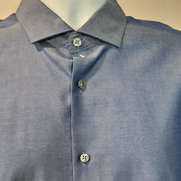 Calvin Klein Long Sleeve Button Down, Blue, Slim Fit - Picture 5 of 5